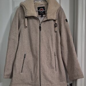 Women's Beige Hooded Jacket